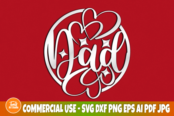 Dad SVG Cut File for Real Embroidery Projects
