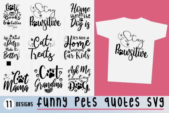Funny Pets Quotes SVG Bundle: A Lighthearted Embroidery Design for Everyday Projects