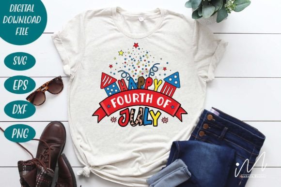 Happy Fourth of July SVG for Real Embroidery Projects