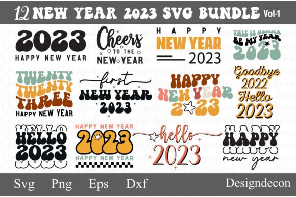 Retro New Year 2023 Sublimation Bundle Review