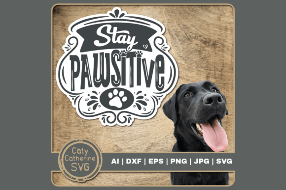 Stay Pawsitive Funny Dog Positive Quote Review